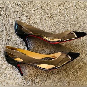 Christian Louboutin kitten heel pumps❤️red bottoms❤️authentic❤️